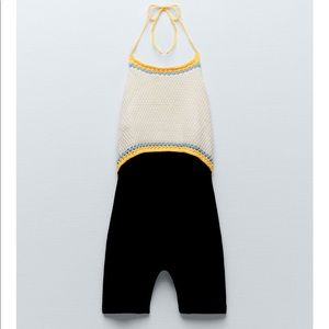 Zara Crochet Jumpsuit NWT